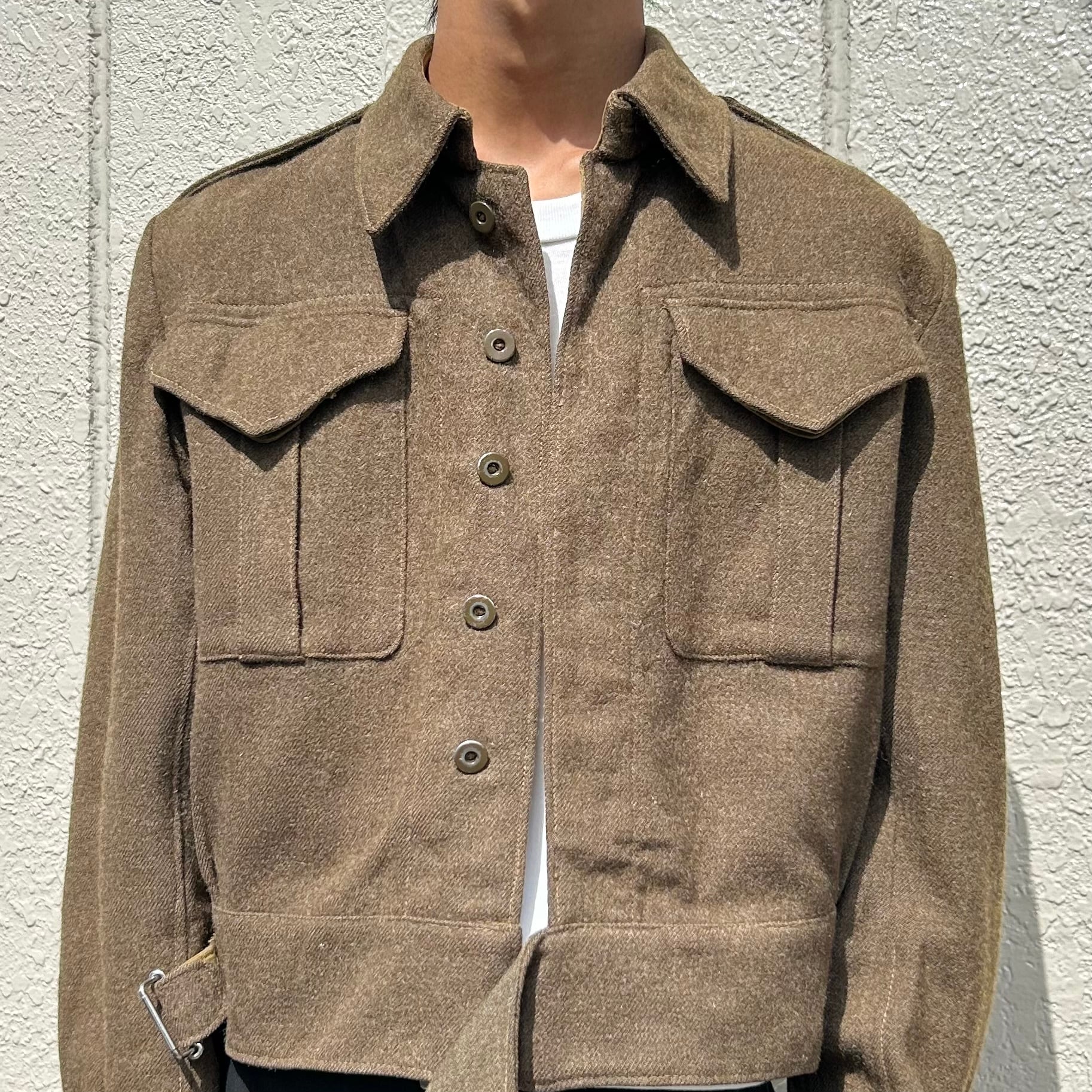 40s《French Military Work Grandpa Shirts》