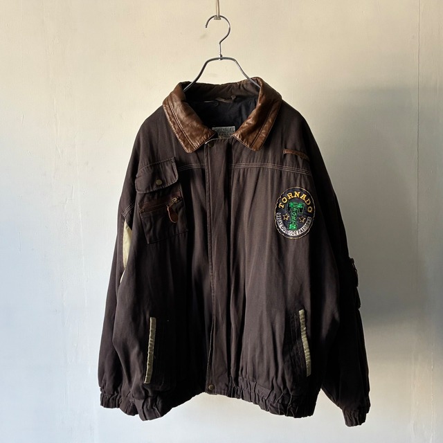 -TORNADO SPORTS- switching design cotton jacket