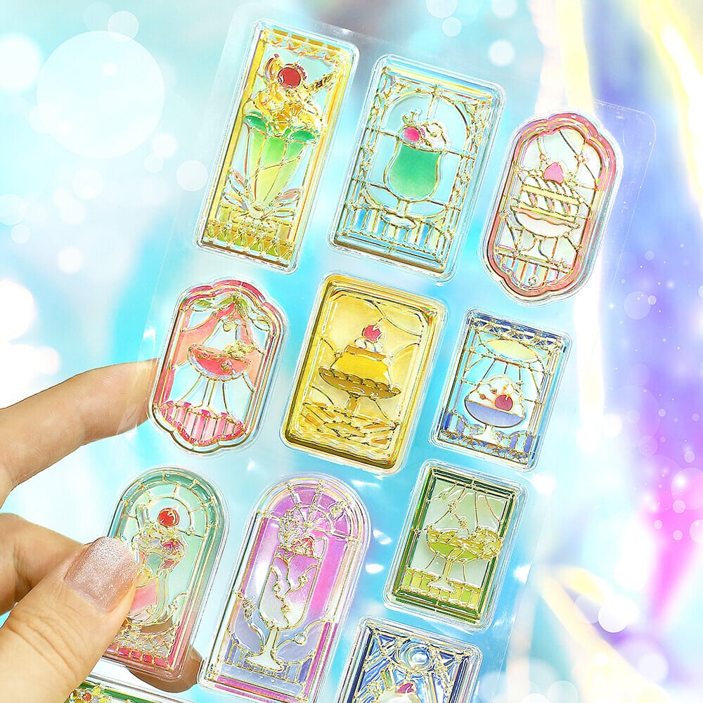 バラ売り】きゅるるんシール 箔押し有 | momo shop