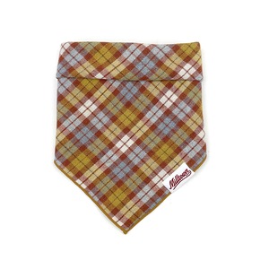 Square Dog Bandana バンダナ・フランネル・チェック・パンプキンフィールド