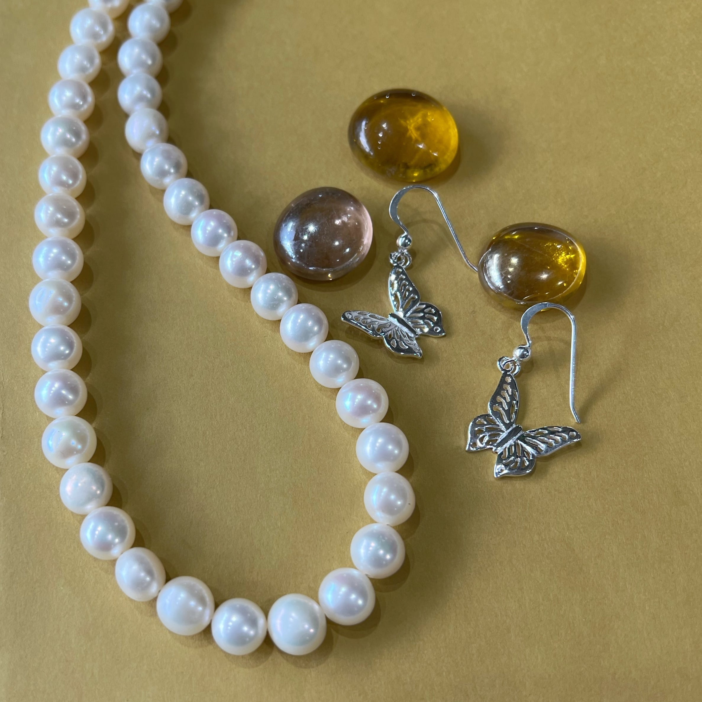 淡水パール ネックレス コインタイプ 可愛い ボタン型 透かし クロス