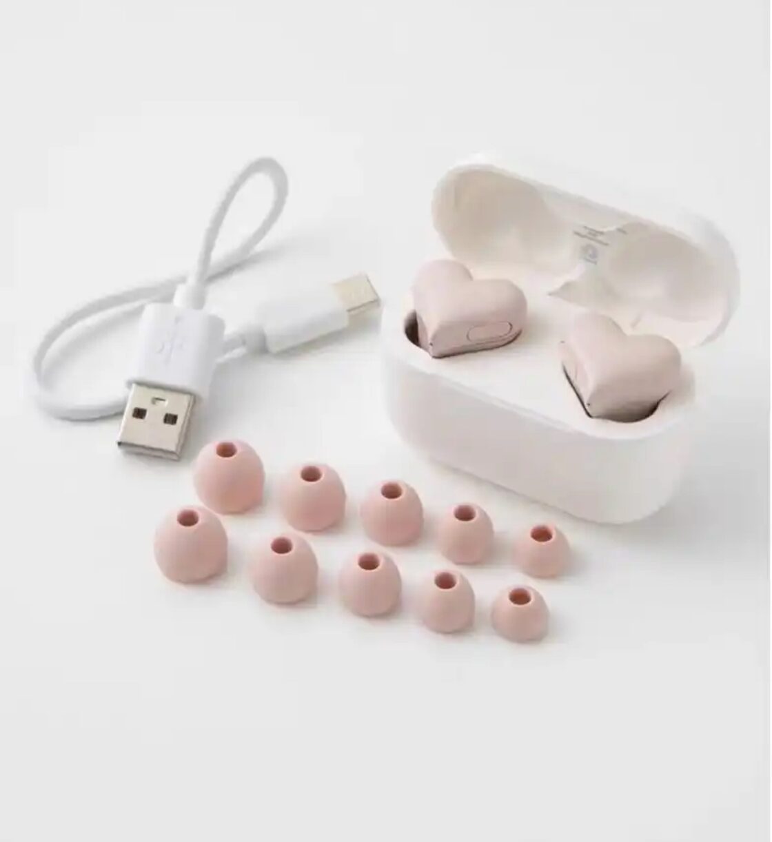 Bluetooth ワイヤレスヘッドフォンハート型イヤホン女性イヤホン高品質 