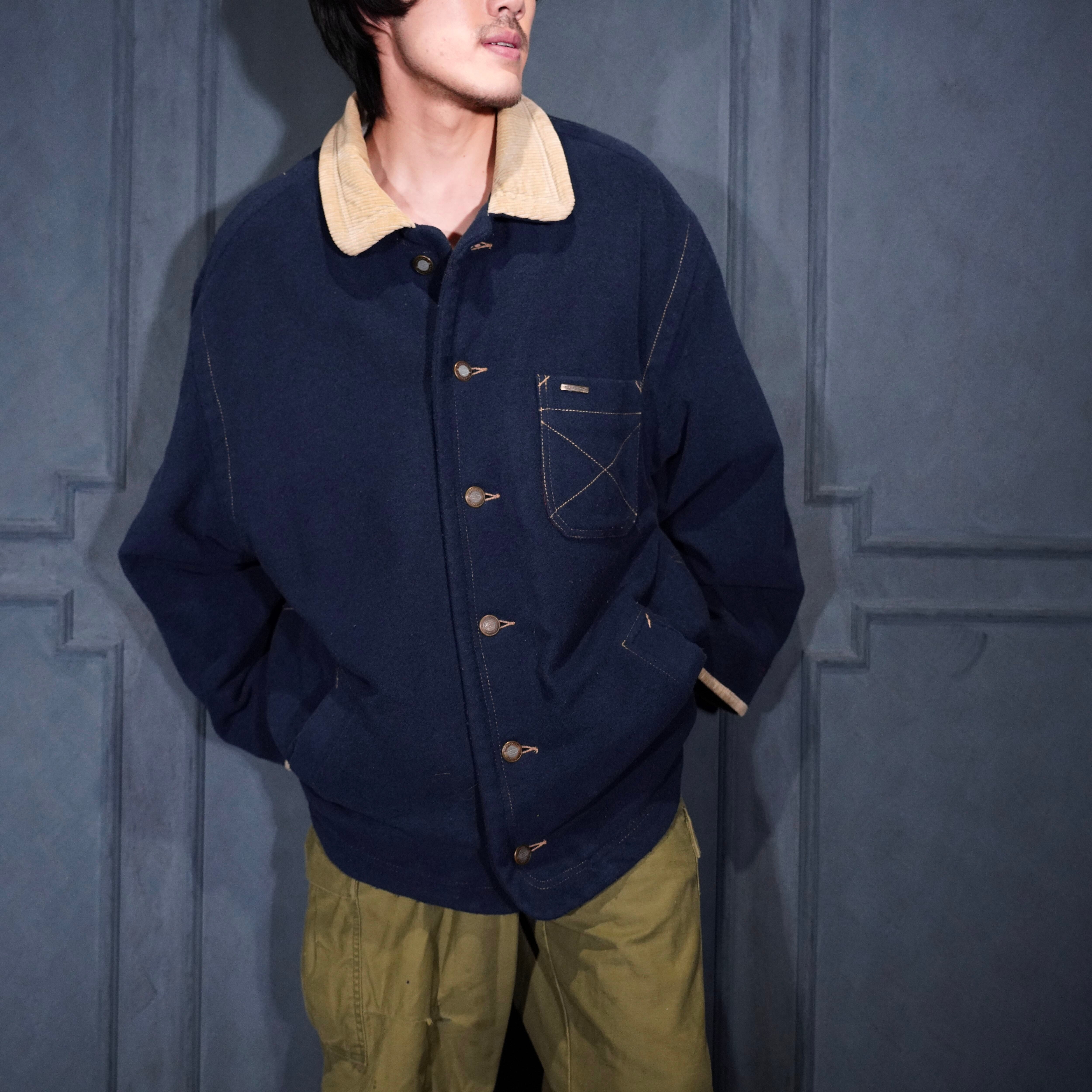 USA VINTAGE O'NEILL CORDULOY COLLAR STITCH DESIGN WOOL JACKET