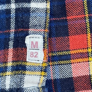 【MICROS】XL ビッグサイズ コットン フランネルシャツ ネルシャツ 長袖 チェック柄 カジュアルシャツ マルチカラー US古着