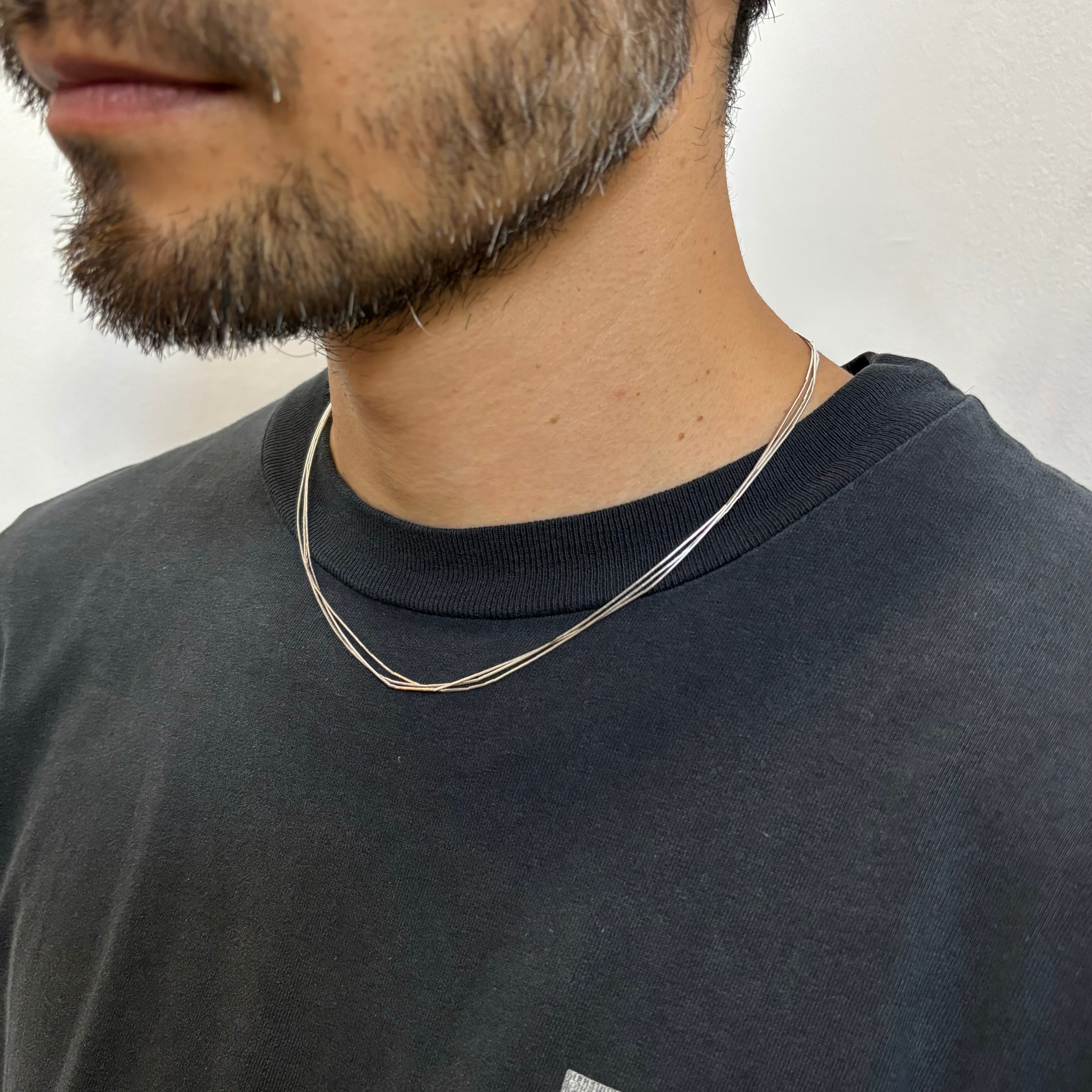 NAVAJO Liquid Silver Necklace / ナバホ族 インディアンジュエリー 