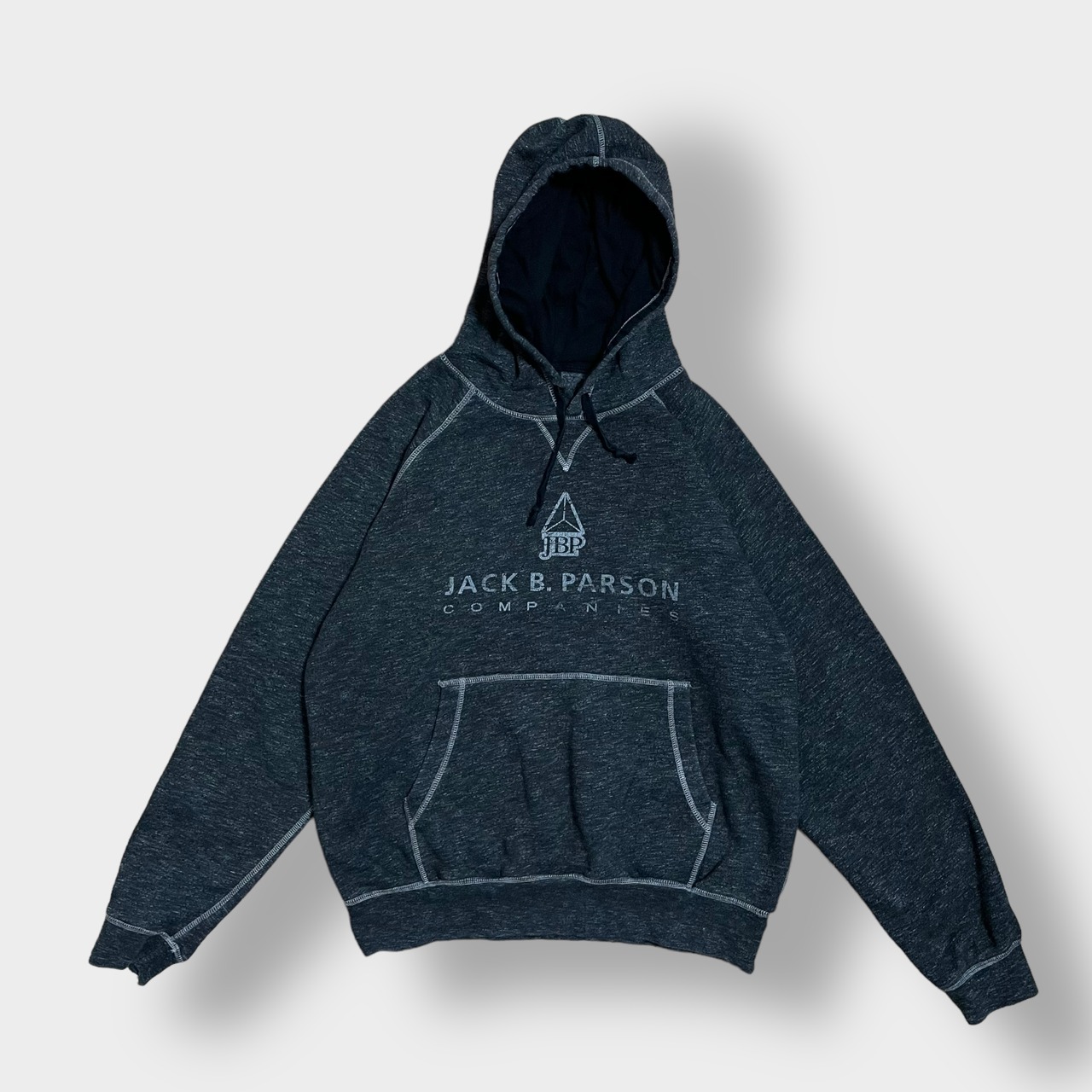 【JBP】企業系 企業ロゴ 企業パーカー パーカー ラグランスリーブ ロゴ プリント プルオーバー フーディー スウェット US古着