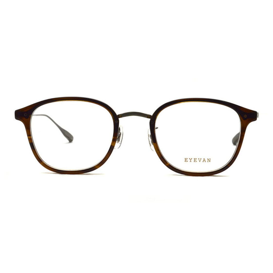 美品 EYEVAN 記す Gleam OLB オリーブバンブー 替えクリアレンズ付き 