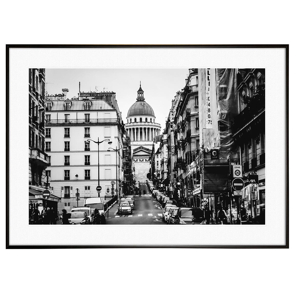 パリの夜景 モノクロアート フレーム付き パリの夜景 モノクロアート フレーム付き パリの夜景 モノクロアート