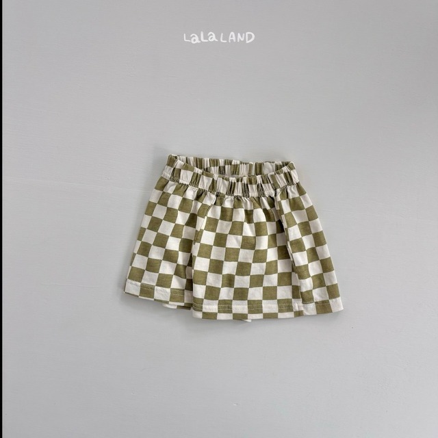 【予約/送料無料】LALALAND/Checker board shorts