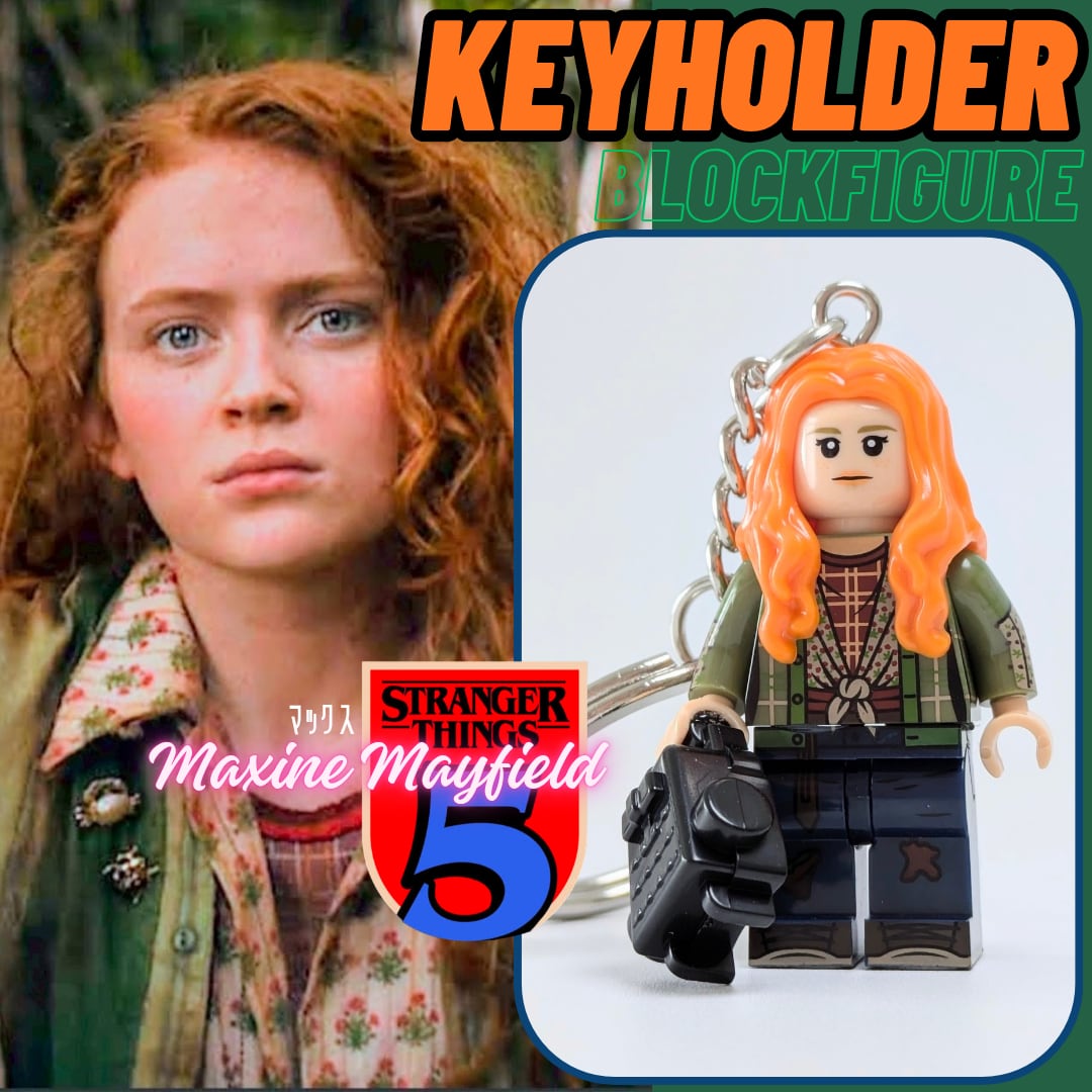 ★ブロックフィギュアキーホルダー★【 Stranger Things / ストレンジャーシングス 】 マキシーン・メイフィールド / マックス / Season5〚アメリカン雑貨 アメトイ〛