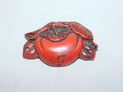 柿帯留 lacquer obi sash clip(persimmon)