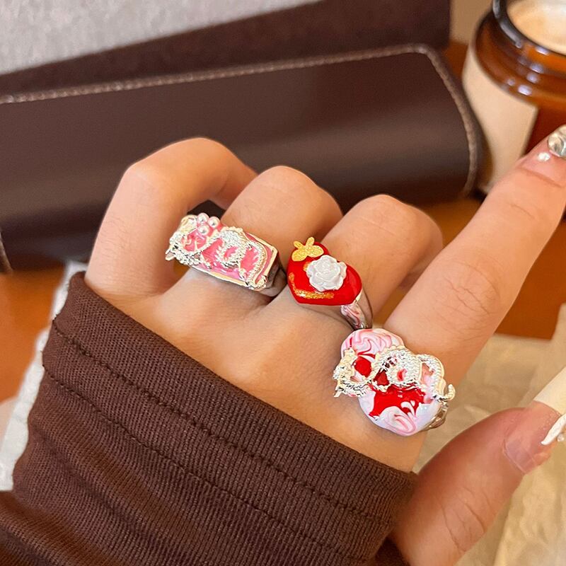 jiaye中華風龍＆花のレトロリング 6s | paapilioo