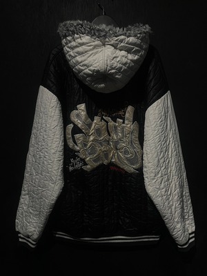 【WEAPONVINTAGE】"SOUTH POLE" Monotone Swiching Vintage Loose Quilting Jacket