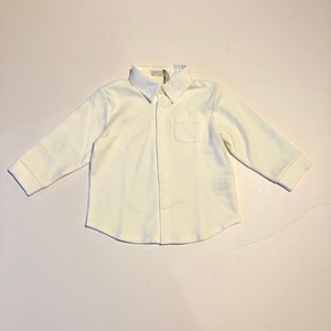 whipcream　襟付きスムースシャツ   [ 80cm ]　ホワイト　長袖シャツ