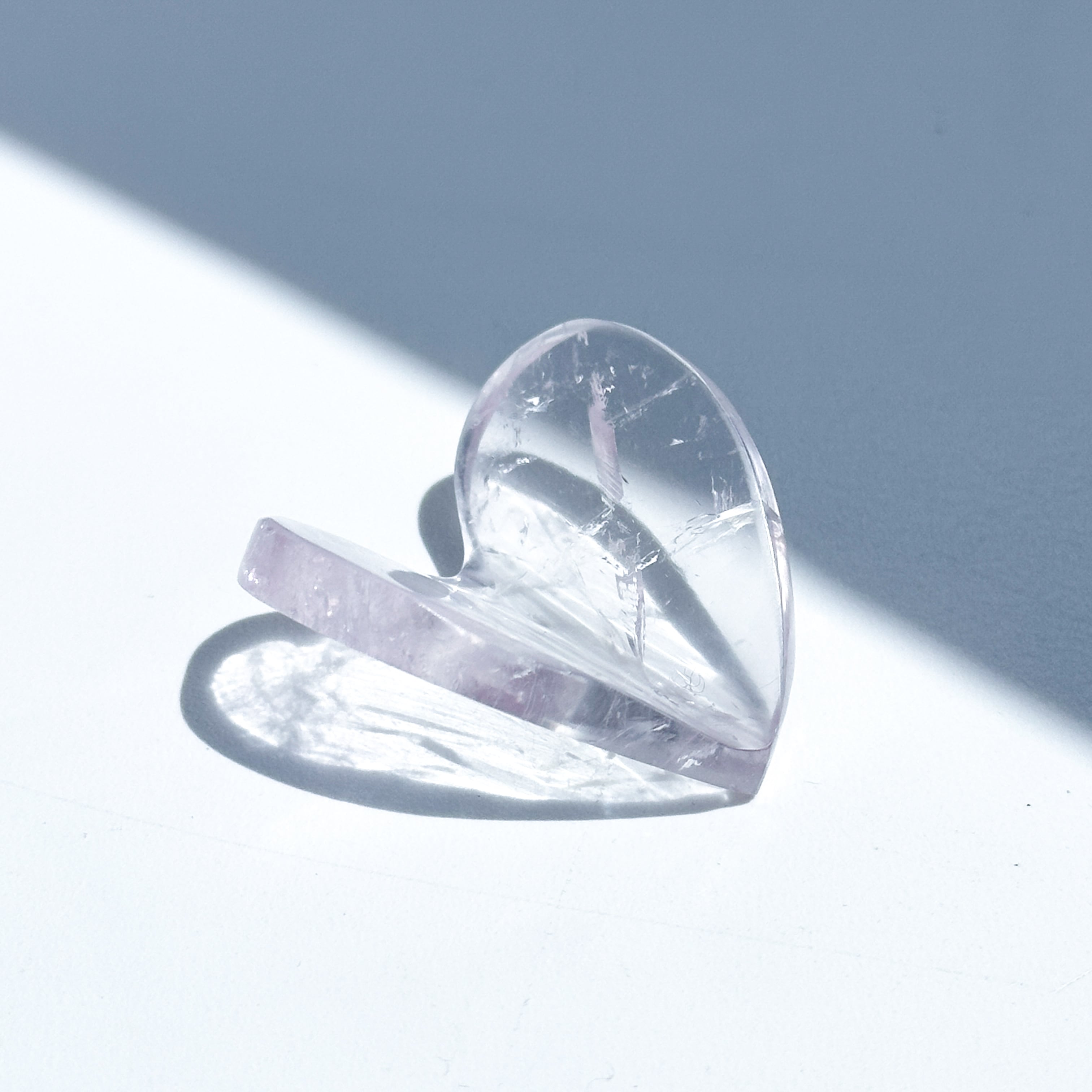 アメジスト 3Dハート 04♡Amethyst heart ♡天然石・鉱物
