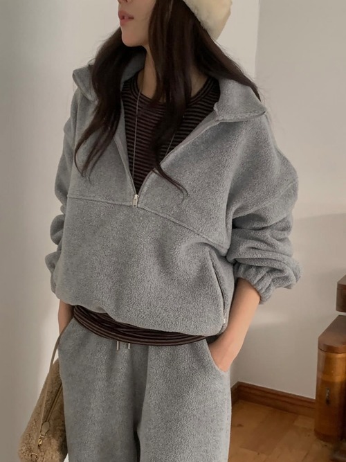 (予約) miel / Fleece sweatshirt 2color