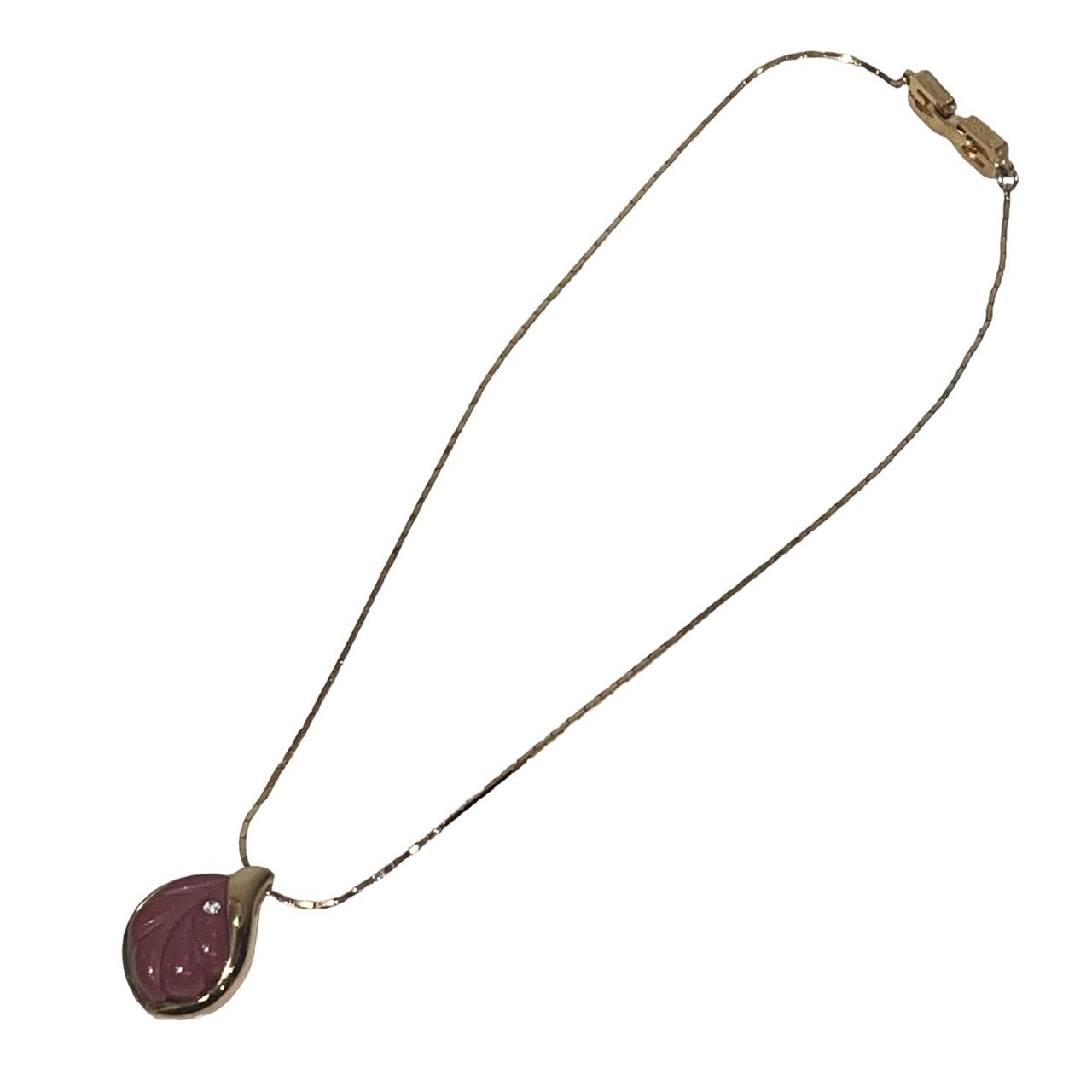 vintage GIVENCHY " leaf " motif pendant necklace