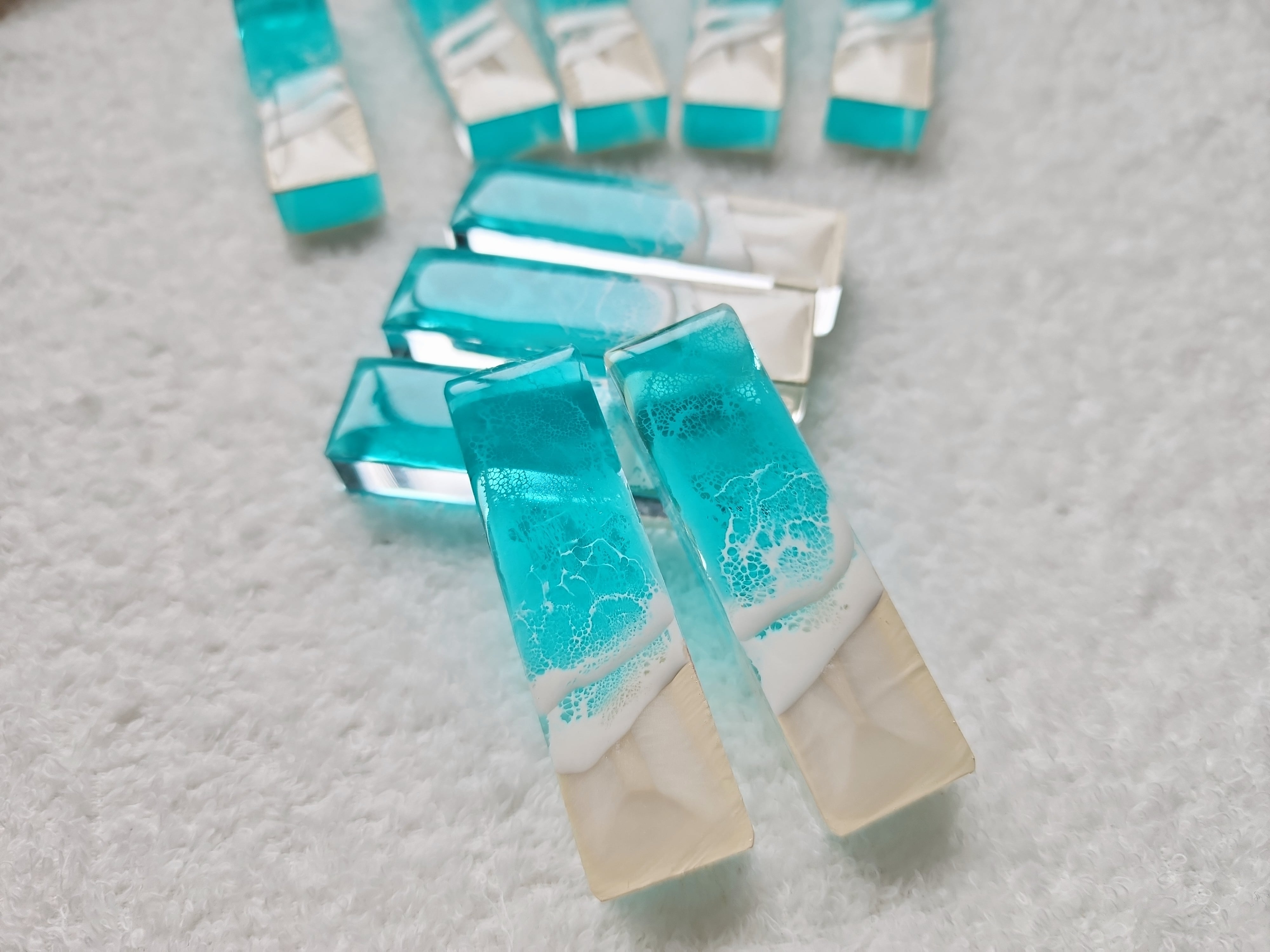 458.オーシャンレジンアート 箸置き&お箸set | Leaf Edgez