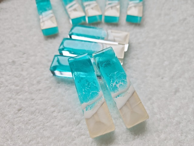 458.オーシャンレジンアート 箸置き&お箸set