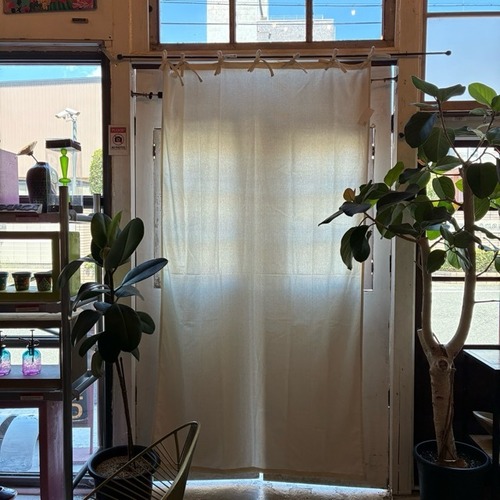 TOPANGA Homefurnishing India Cotton Duck curtain　インド　コットンダックカーテン　110×200cm　ホワイト　白　綿　ナチュラル　ドレープカーテン　掃き出し窓　中厚　カーテンポール　暖簾