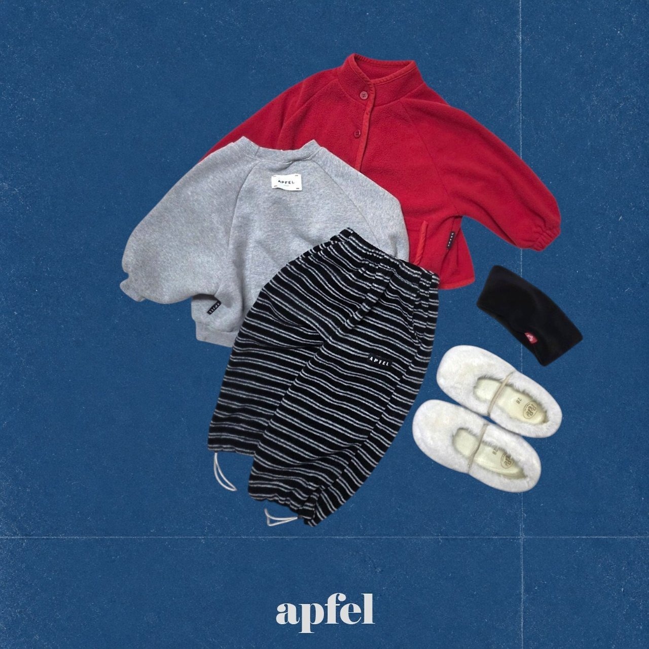 Apfel［取寄］scon button fleece jacket 26winter