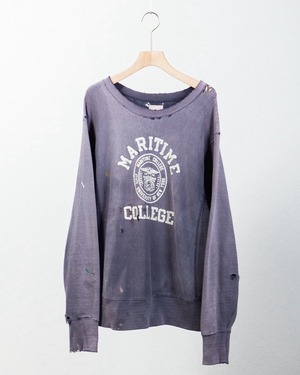 vintage "Champion" REVERSE WEAVE good fade printed sweat "MARITIME" COLOR: NASUKON