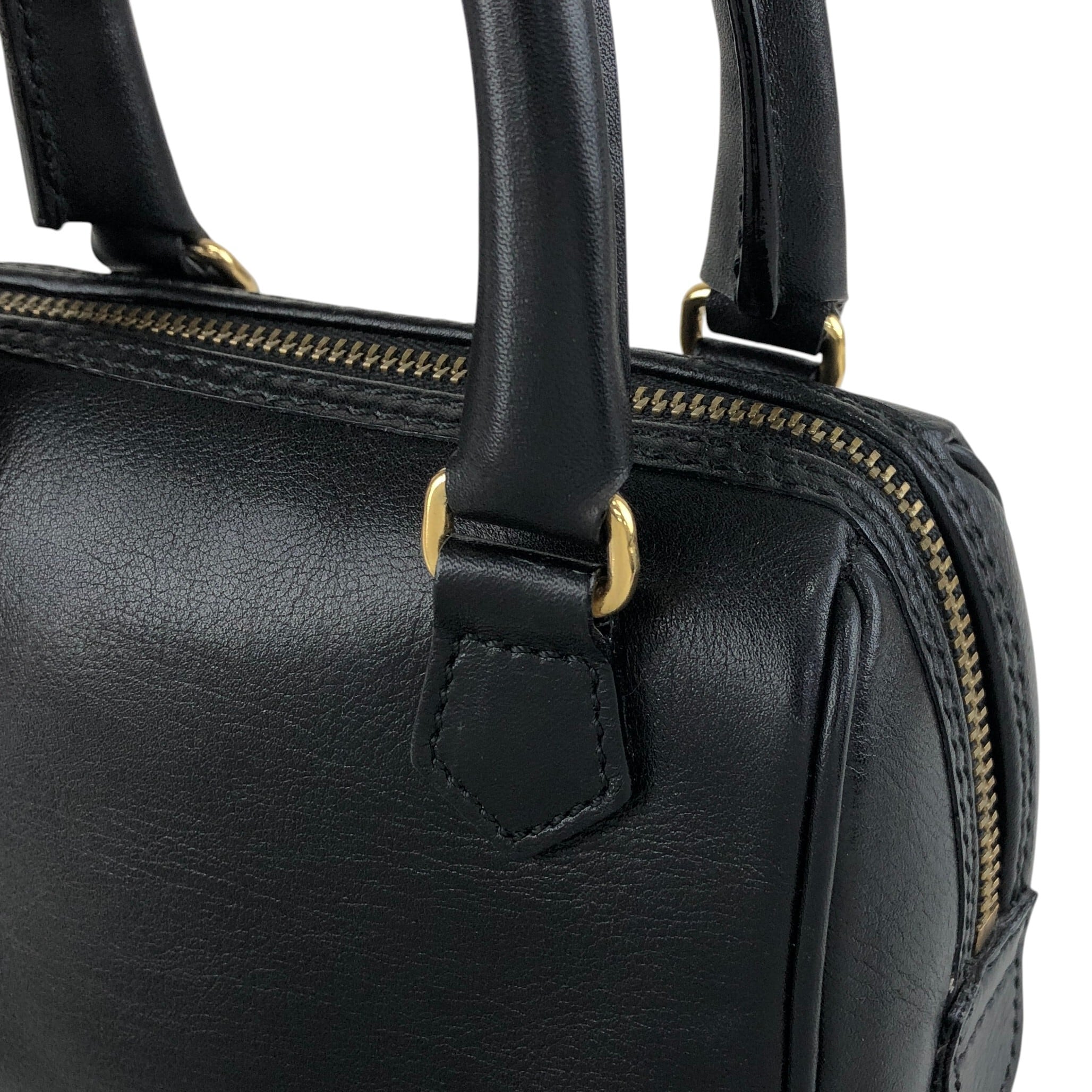 CELINE セリーヌ ショルダーバッグ ブラック レザー ミニボストン 2WAY
