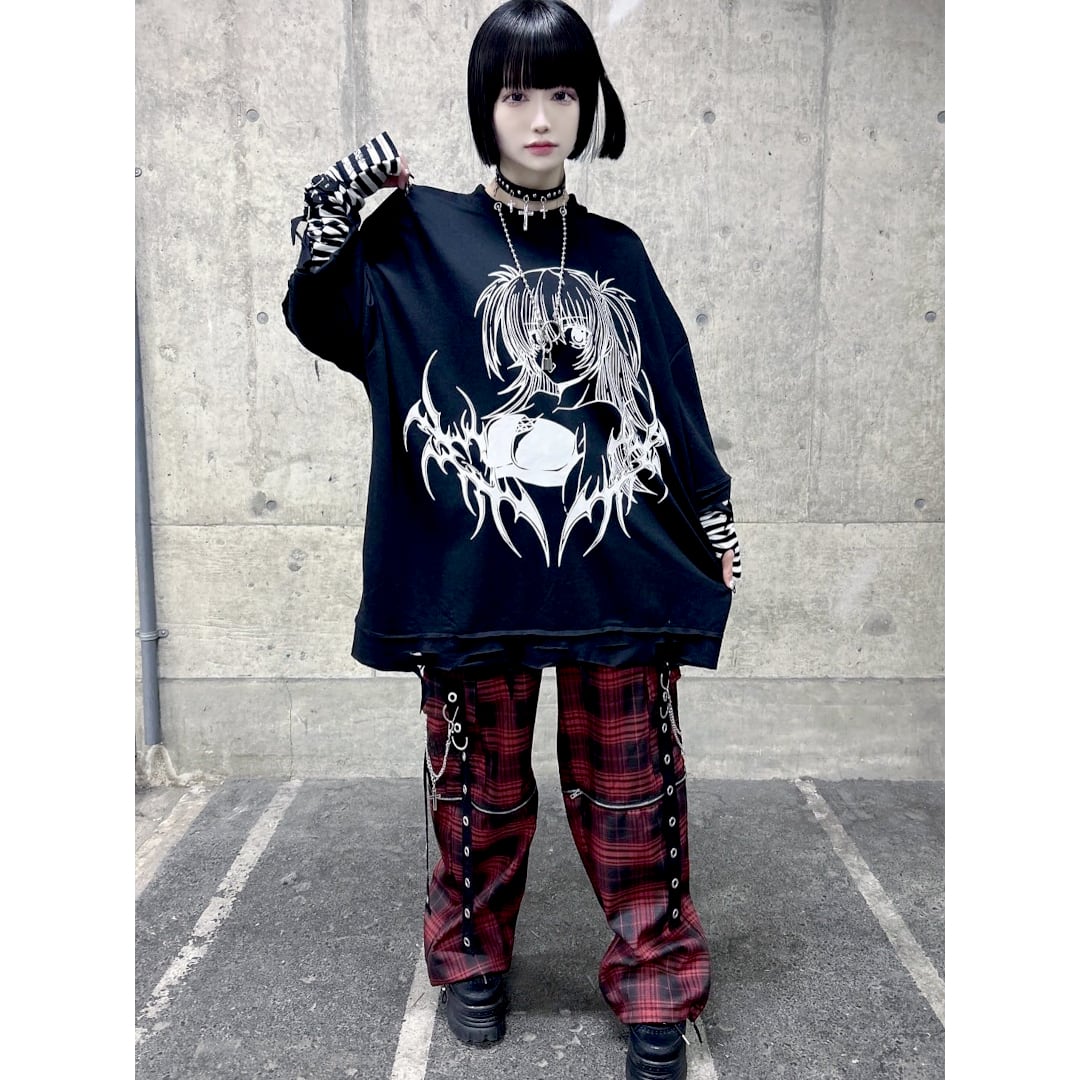 新作】ハーフツインGIRLダメージ SUPER BIG Tシャツ | VOLCAN&APHRODITE