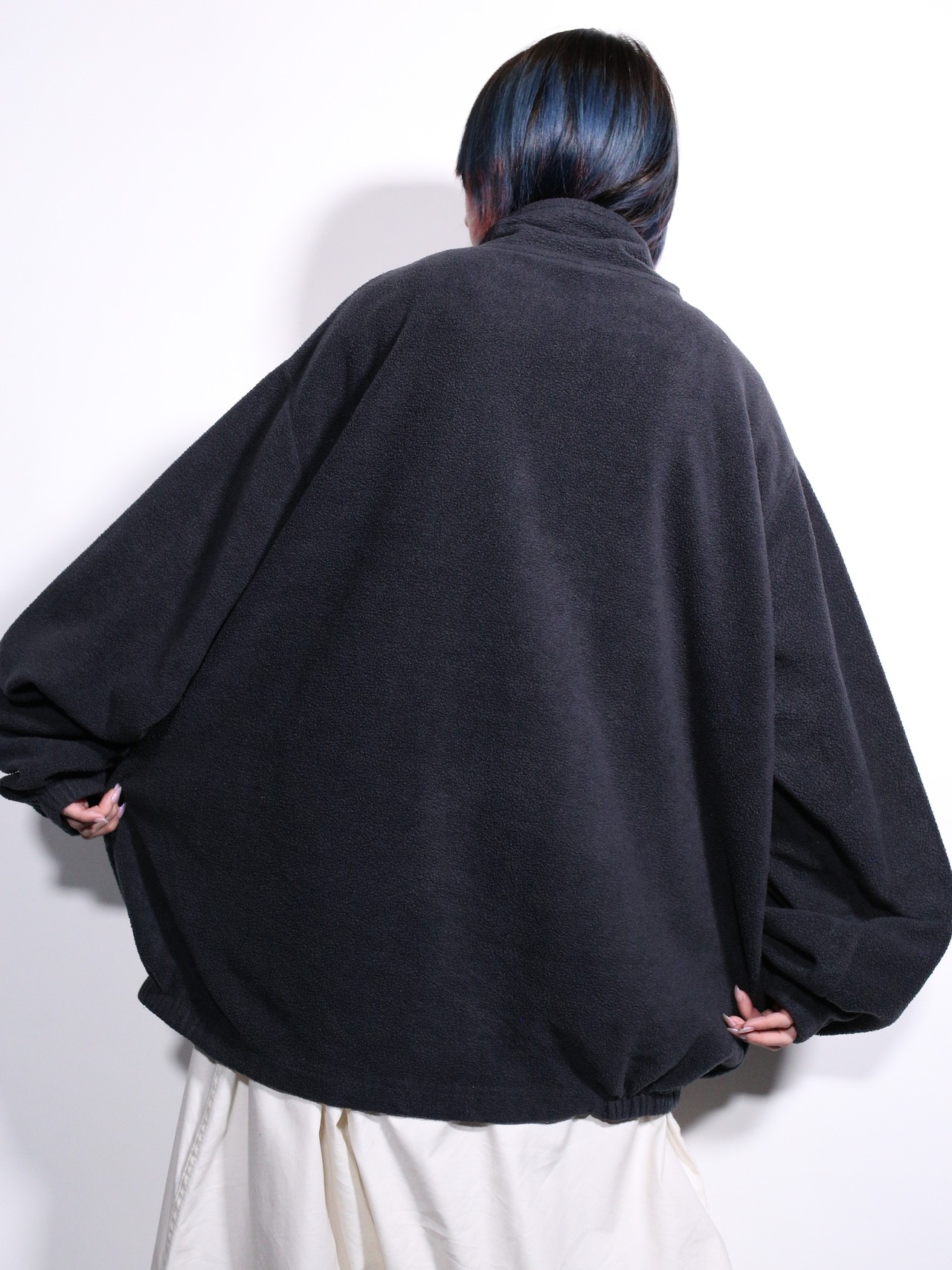 "KING SIZE" black fleece over silhouette jacket - 6