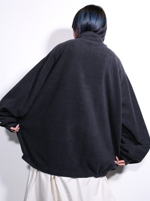 "KING SIZE" black fleece over silhouette jacket