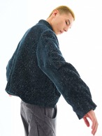 54A0 Boxy Pleated Jacquard Jacket