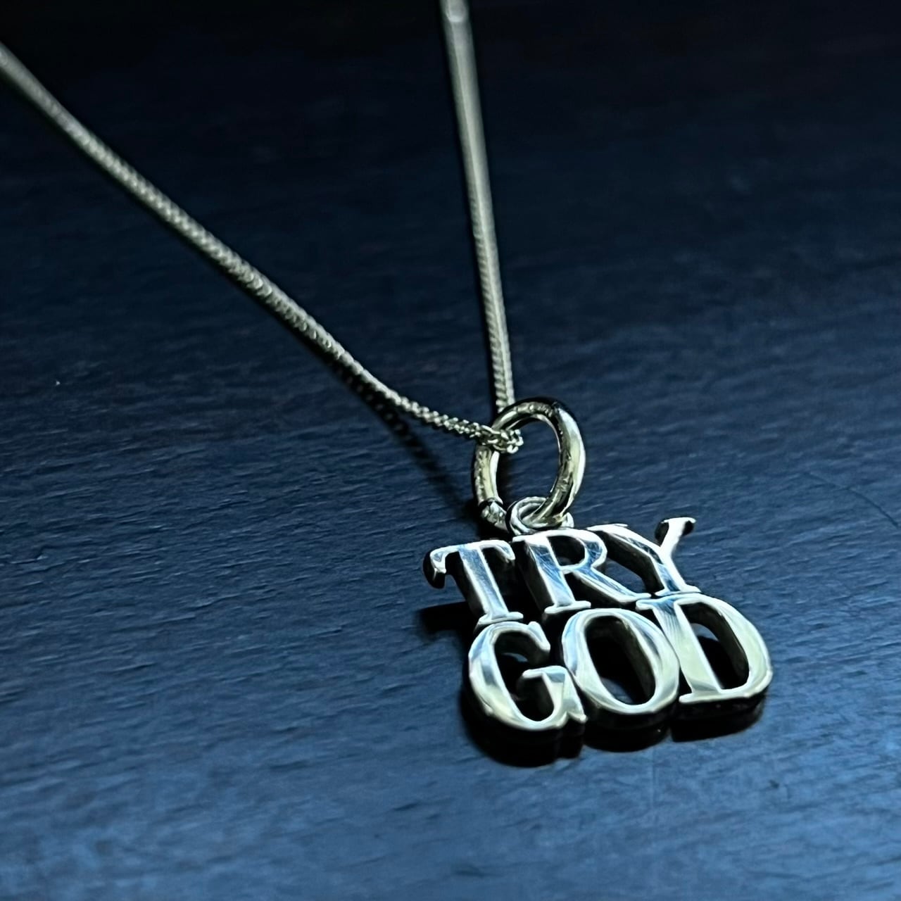 VINTAGE TIFFANY & CO. TRY GOD Charm Necklace Sterling Silver