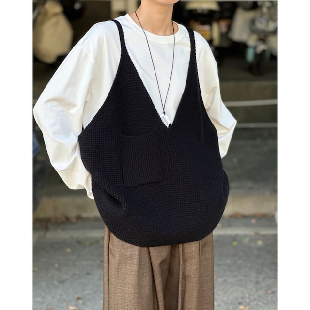 loose knit vest 10851