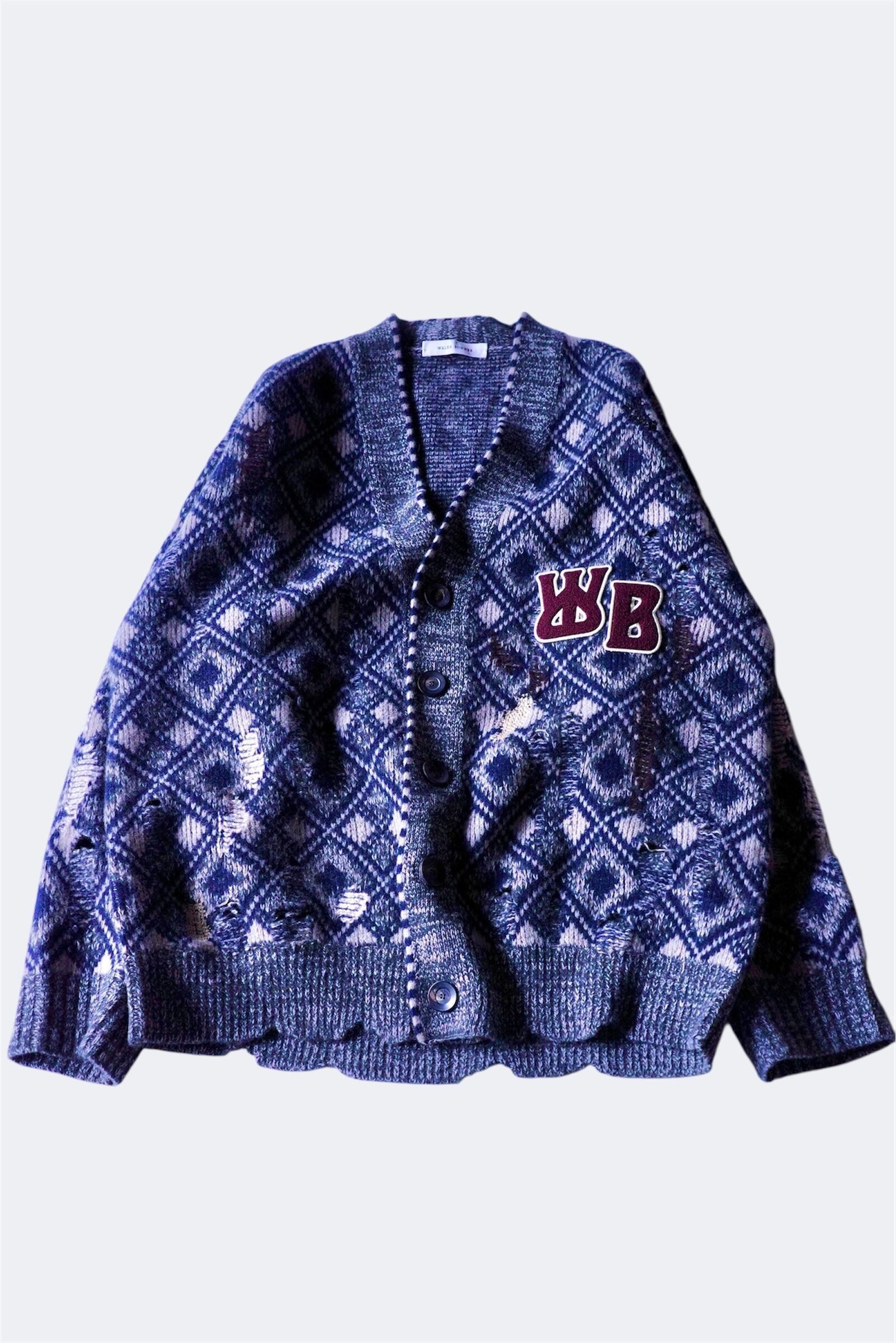 WALES BONNER【WOOL YARN CYPHER POLO -Red Multi-】 | lloomm