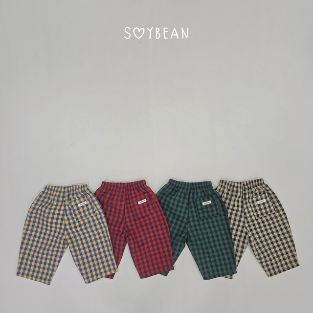 【取寄】soybean｜check check autumn pants｜チェックチェックオータムパンツ｜XS-XL｜kids&jr｜26 autumn