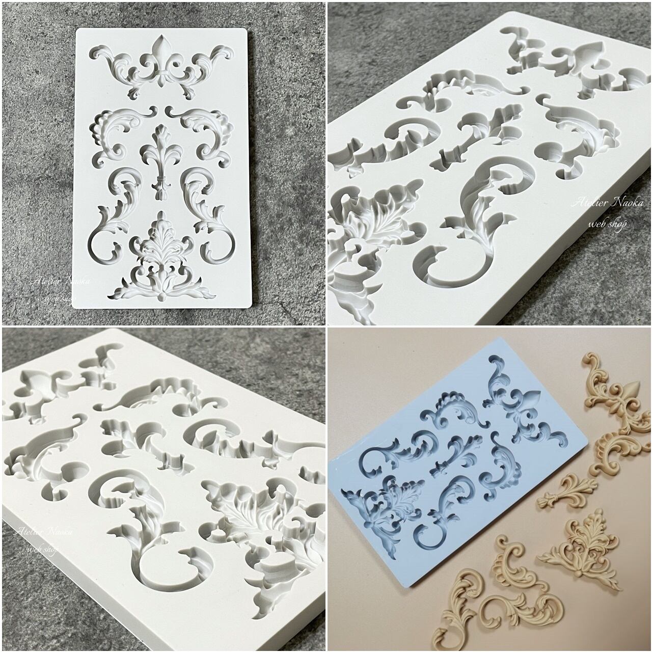 バロック調 シリコンモールドb(大) | シリコンモールド・クレイ