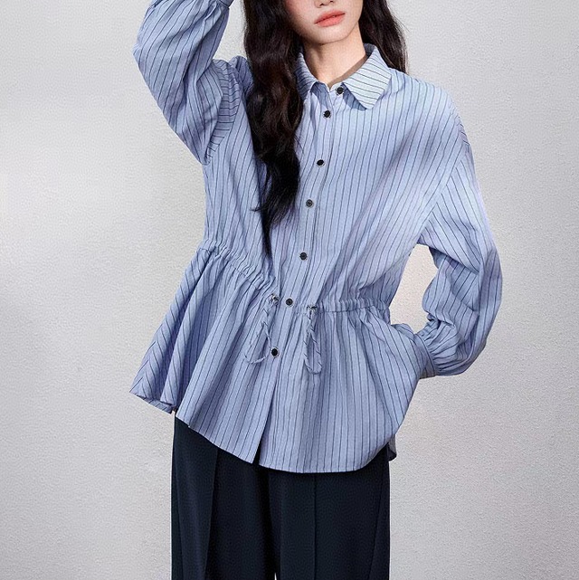 striped waist shirt(2color)＜t3343＞