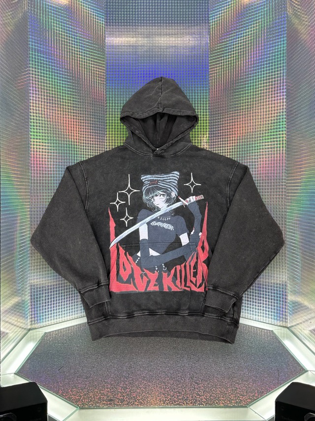 【LOVE KILLER 】Killer cat Graffiti Logo hoodie