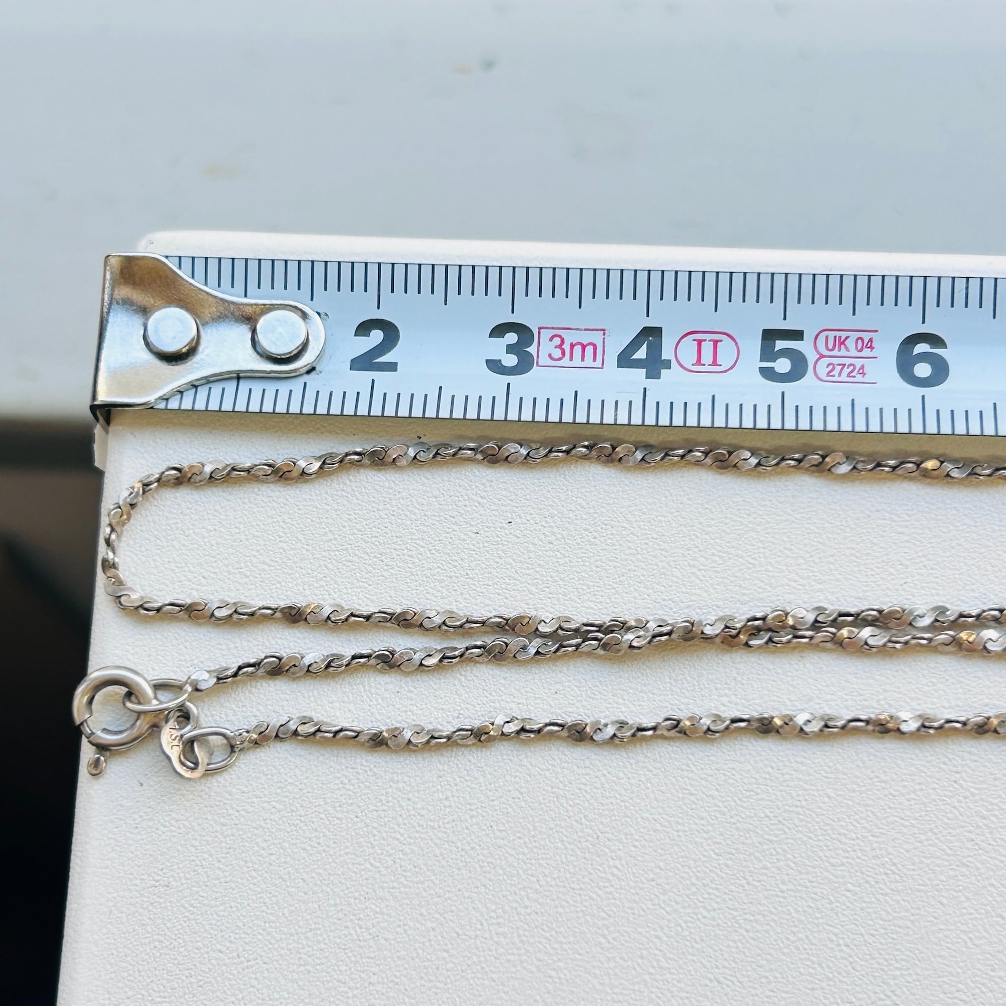 Italyシルバー925 ツイストserpentineロングチェーン (91.5cm) | Milo