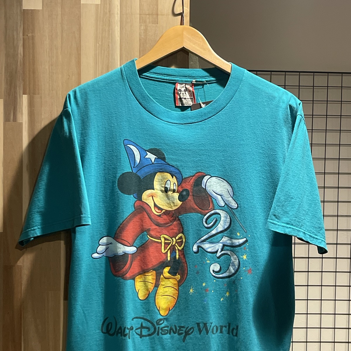 90s DISNEY USA製 ミッキーマウス プリントTシャツ D136 半袖Tシャツ  