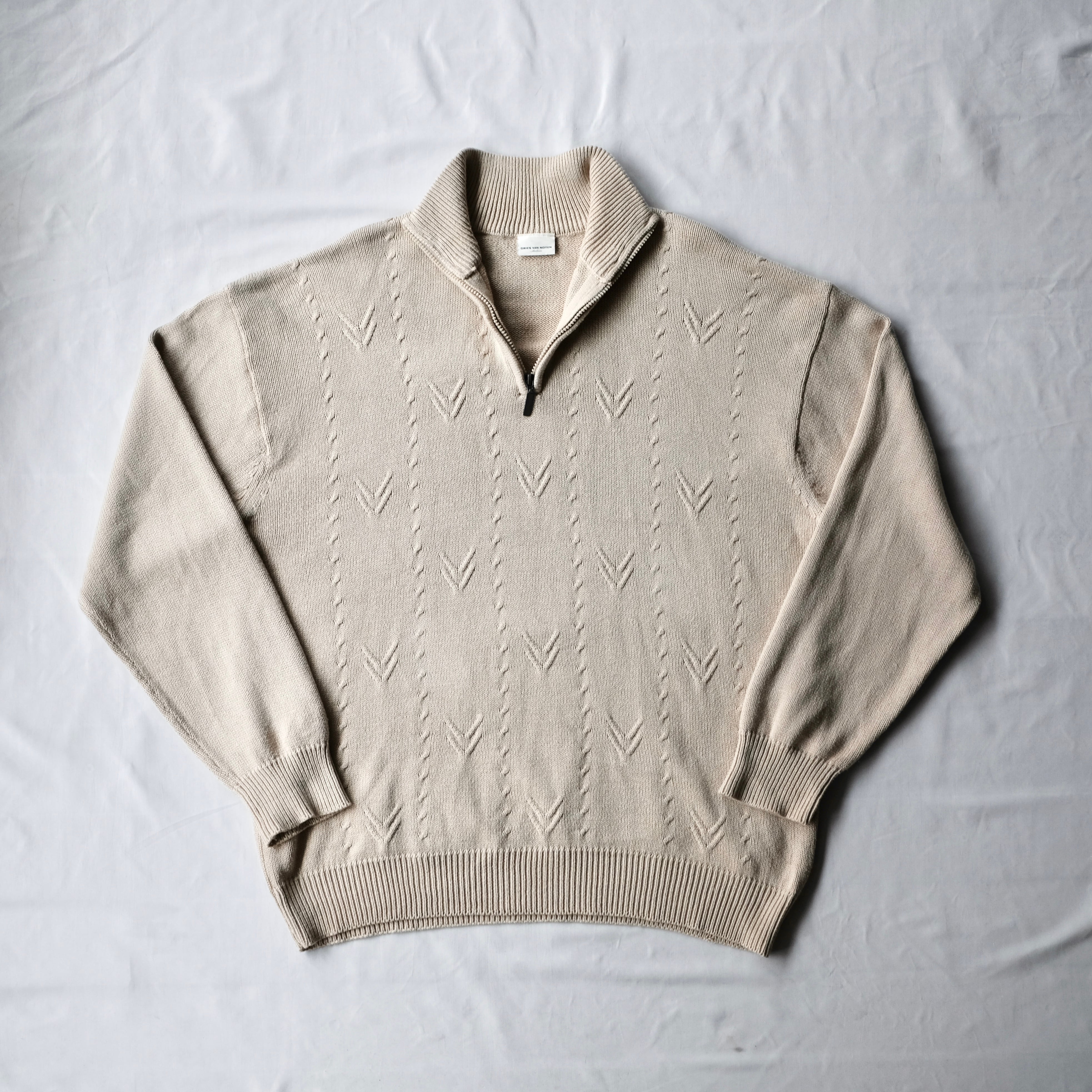 DRIES VAN NOTEN ライカ期 HALF ZIP COTTON KNIT | safarionline