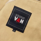 VAN JAC ヴァンヂャケット 背抜き 段返3B コットン テーラードジャケット ブレザー LL/ライトベージュ系 メンズ