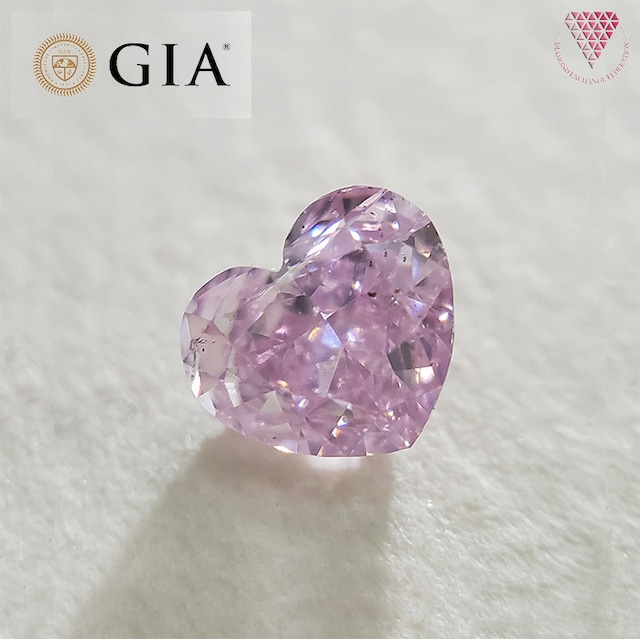 0.27 ct Fancy Purplish Pink SI2 GIA 天然 パープリッシュ ピンク ダイヤモンド ハート シェイプ