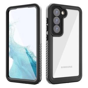 【新着特価】Galaxy S23 Ultra ケース 防水ケース完全防水 防塵 防雪 耐衝撃 頑丈 クリア前カバーと透明バックカバー Galaxy S23ultra カバー ストラップ付き 米軍MIL規格取得 ギャラクシー S23 ウルトラ/SC-52D / SCG20 用 防水ケース スマホケース お風呂 海 透明な背面カバー QSAD-0