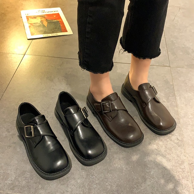 レザースプリングレッドスタンダードシングル 靴 シューズ レトロ ローファー 春物 部族の婦人靴89901660179