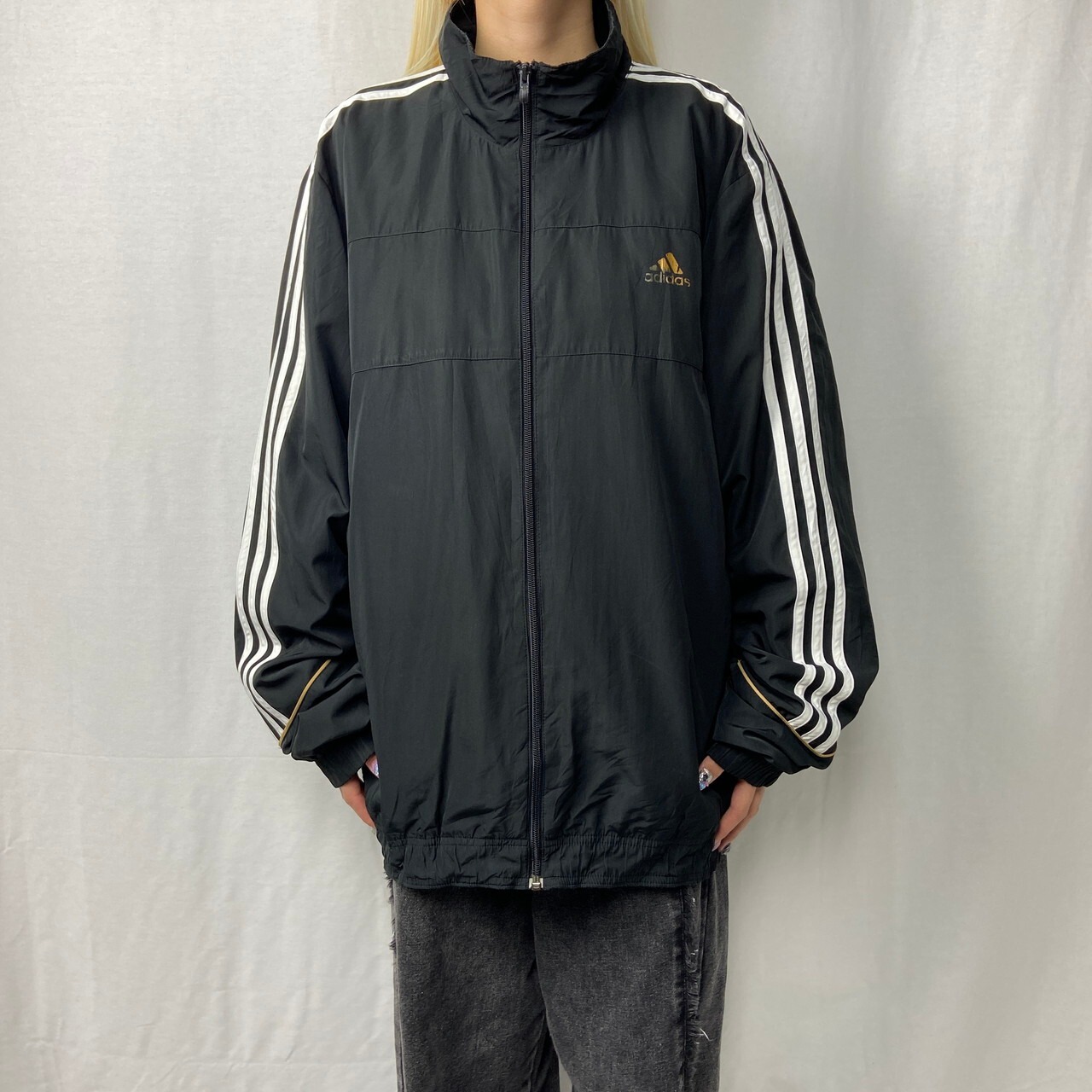 adidas アディダス ポリエステル トラックジャケット メンズXL 古着 