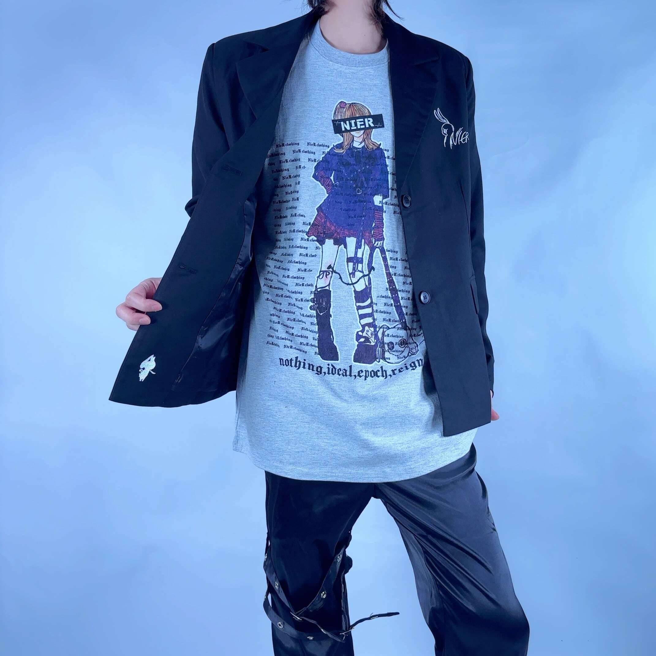 BLACK TAILORED JACKET【刺繍デザイン】 | NIER CLOTHING