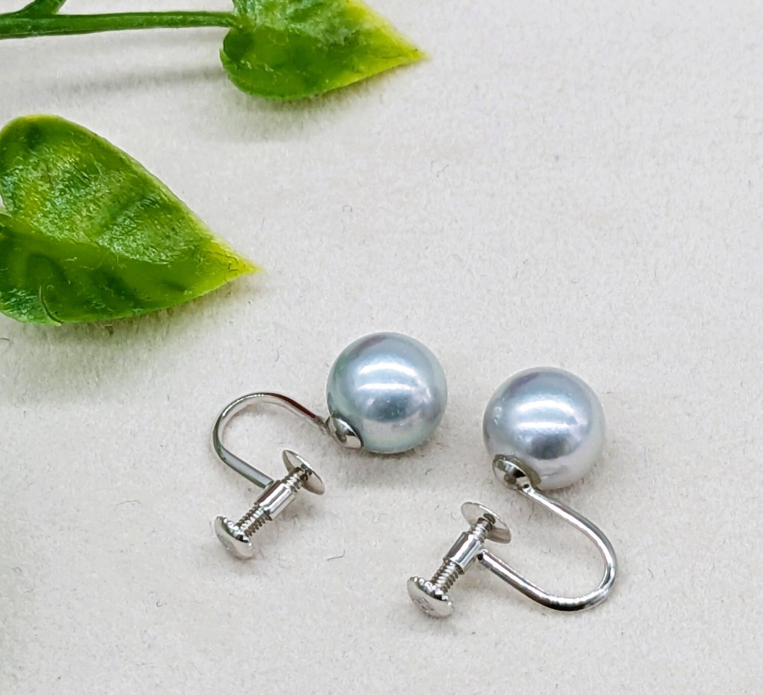 グレーカラーアコヤ真珠 ネックレス 7.5-8.0mm あこや 本真珠 パール  