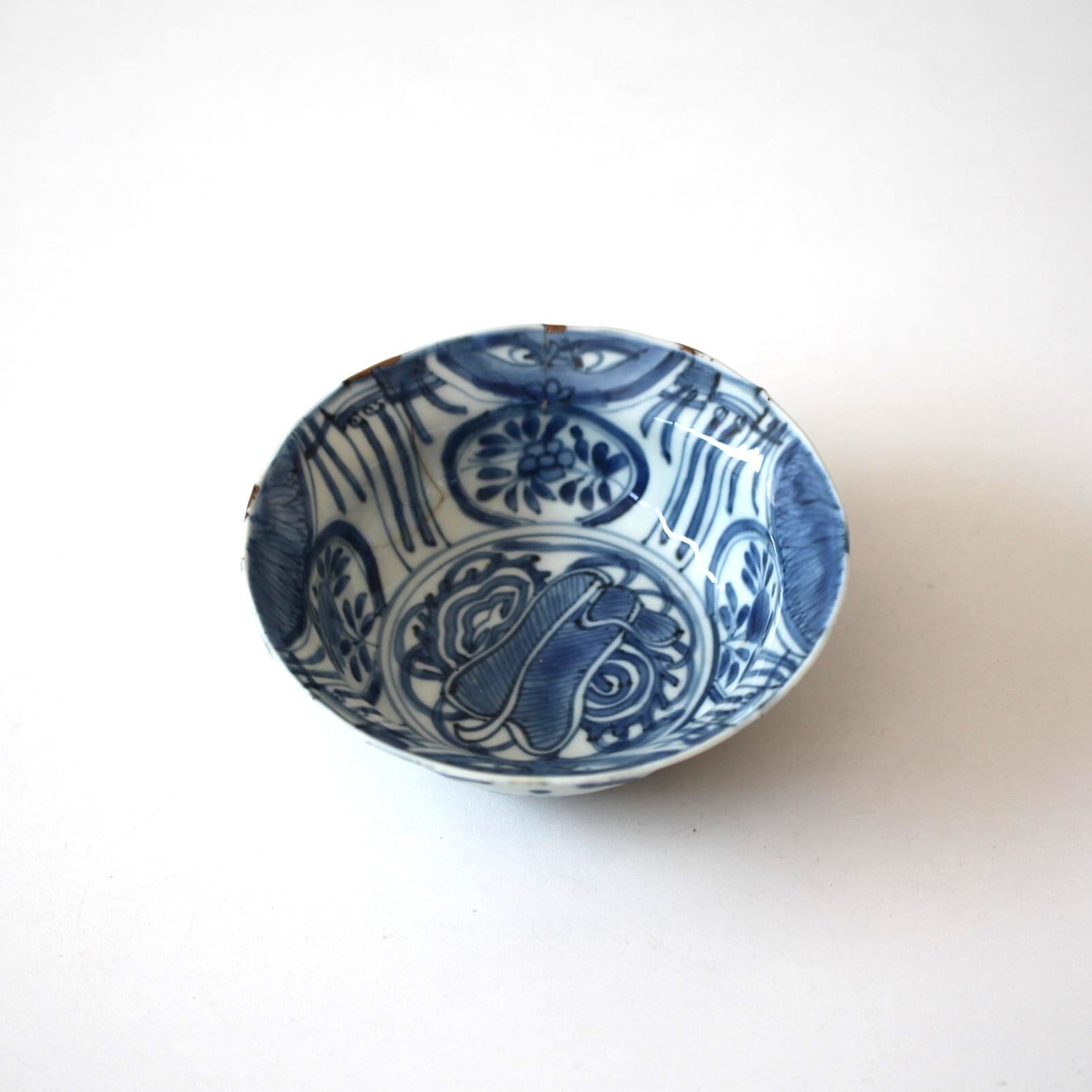 白磁素文盃洗 金継ぎ 白磁素文盃洗 金継ぎ 盃洗・盃台/Haisen Haidai