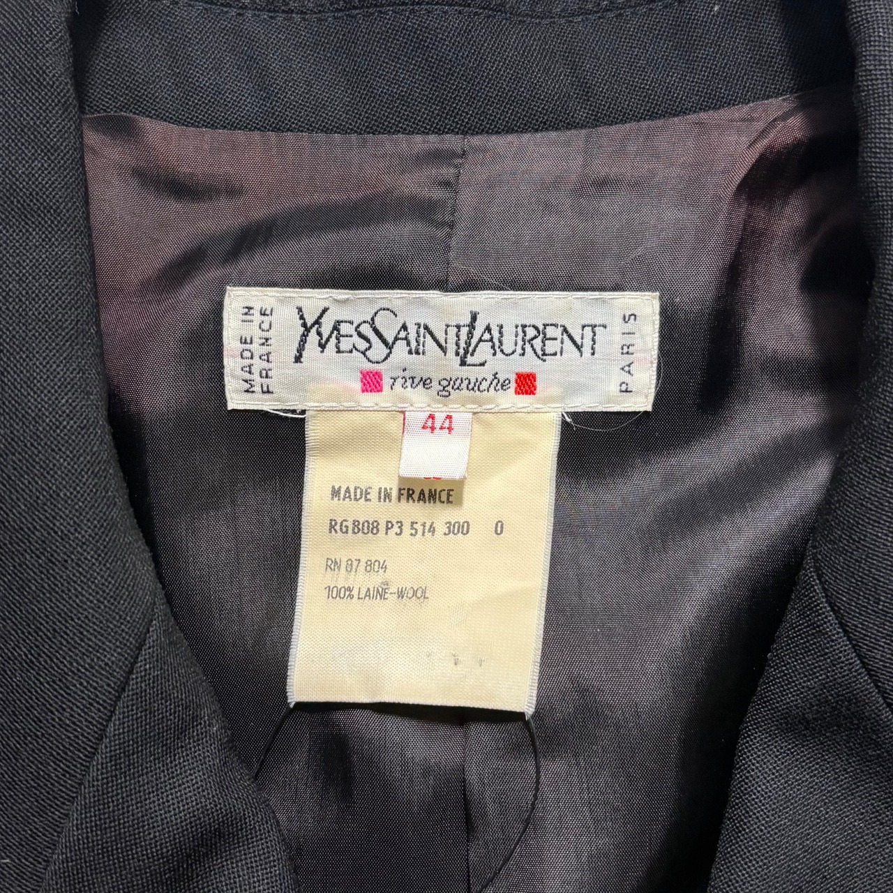 vintage 1980’s YVES SAINT LAURENT RIVE GAUCHE double breasted tailored jacket